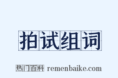 拍试组词是什么意思的图片